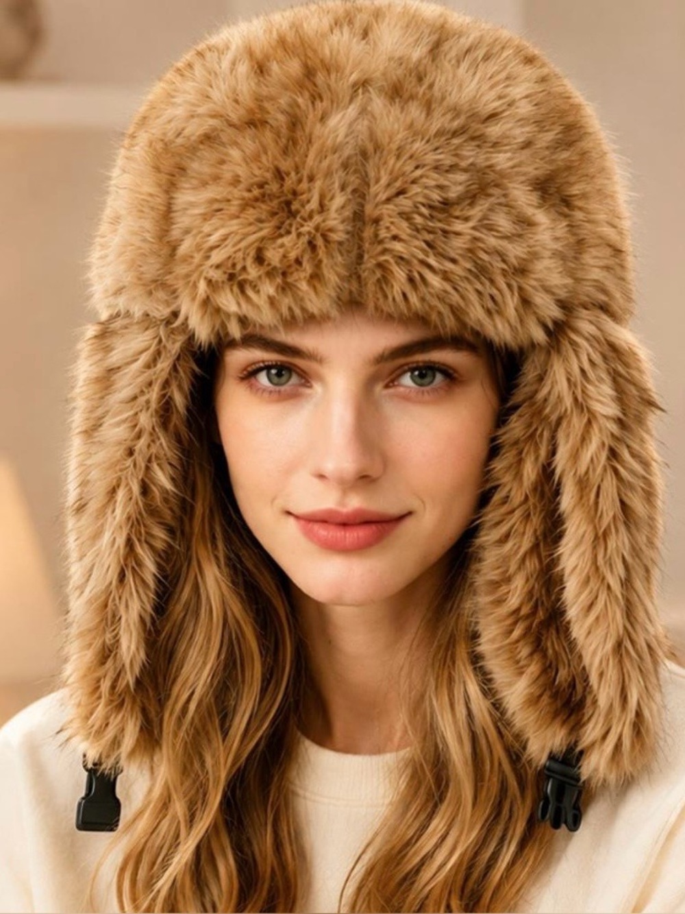 Faux Fur Ear Flap Trapper hat NWT